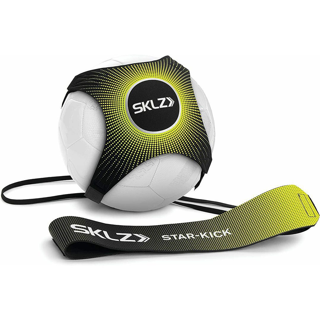 SKLZ StarKick Hands Free Solo Soccer Trainer- Fits Ball | White / Yellow / Black