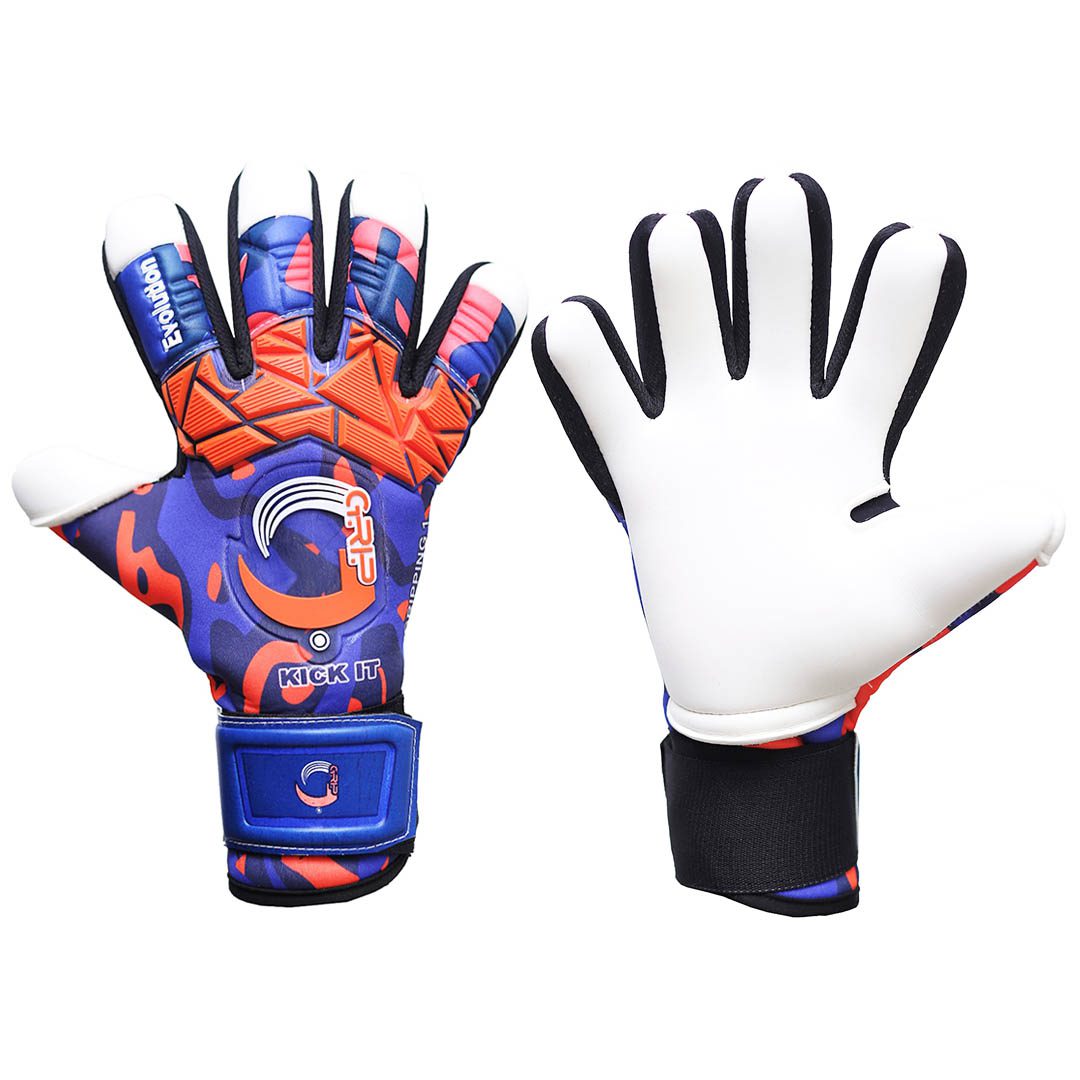 Grip Goal Keeper Glove Evolution | Gripping One | Camo-Orange-Blue
