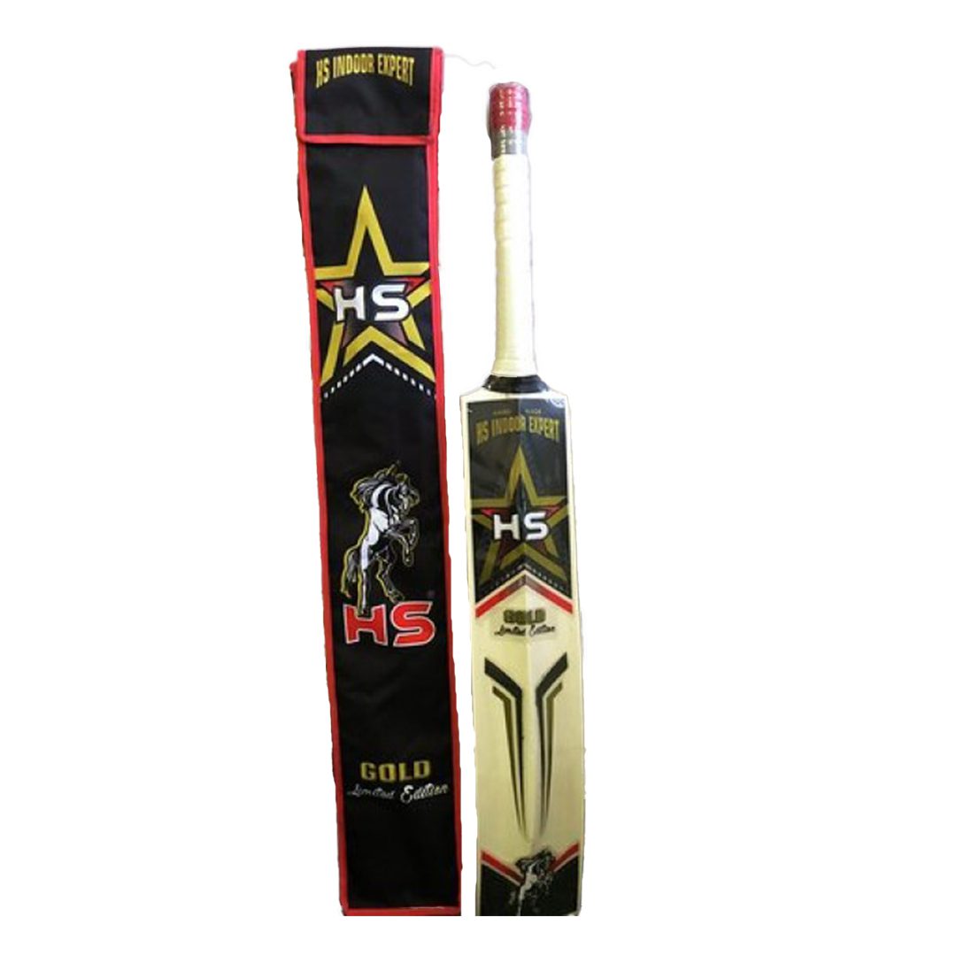 HS Indoor Cricket Bat | COMBO | Gold Edition