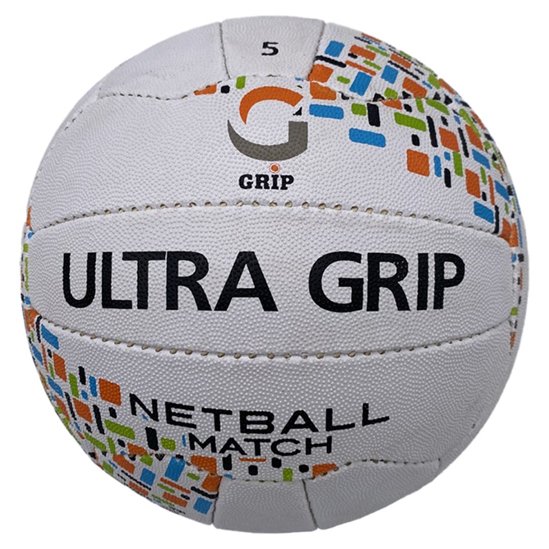 Grip NetBall Ball Ultra Grip | Match 3 Ply | Yellow / White / Red