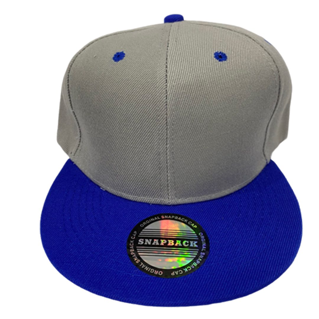 Two Tone Straight Cap | GreyBlue