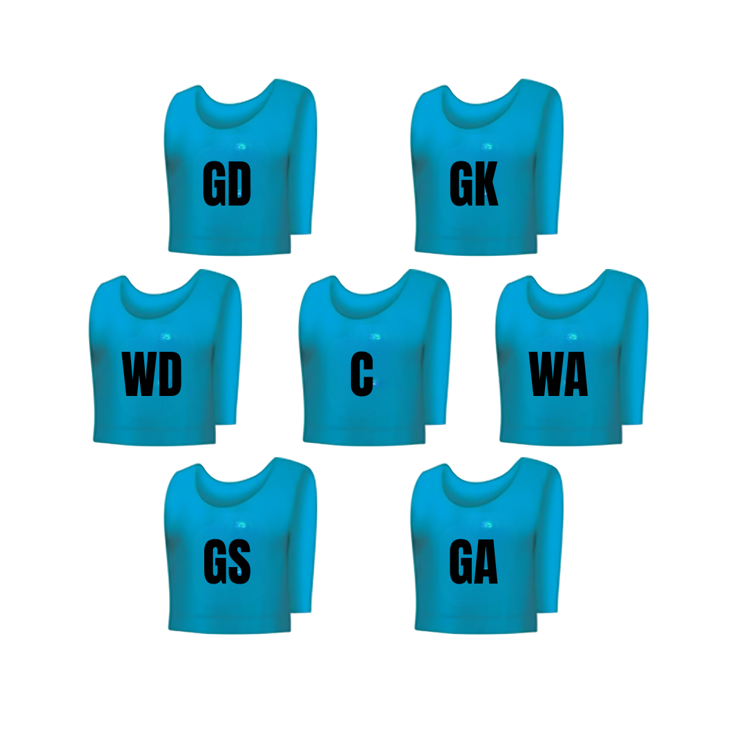 Grip NetBall Bibs | Set of 7 | Sky Blue