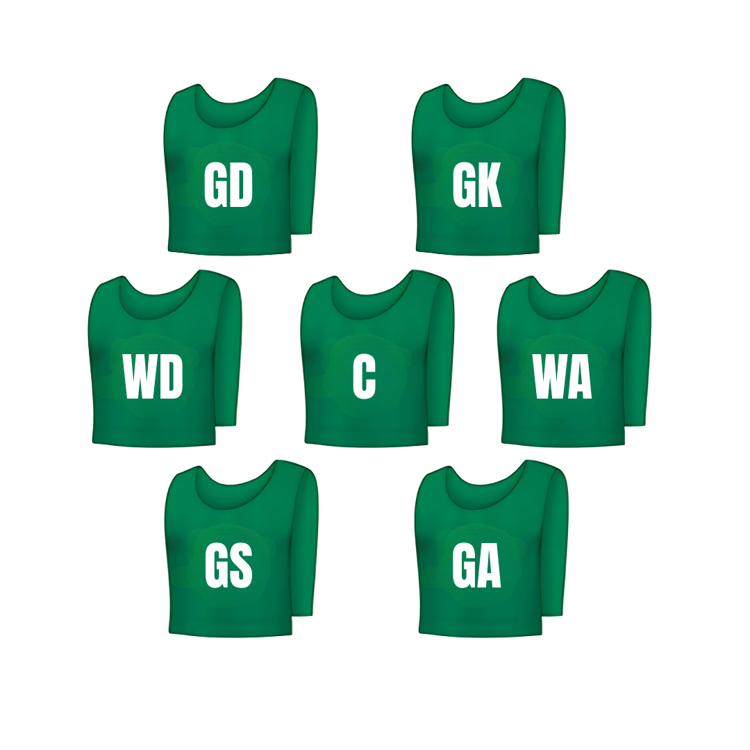 Grip NetBall Bibs | Set of 7 | Green