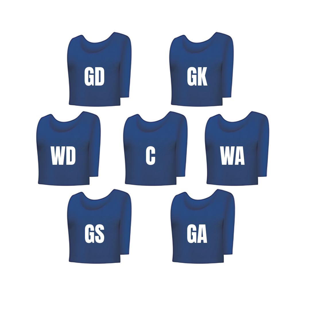 Grip NetBall Bibs | Set of 7 | Navy