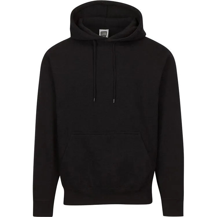 HLY | Three Layers Hoodies | 50% Cotton 50% Pure Poly Fabric | Black