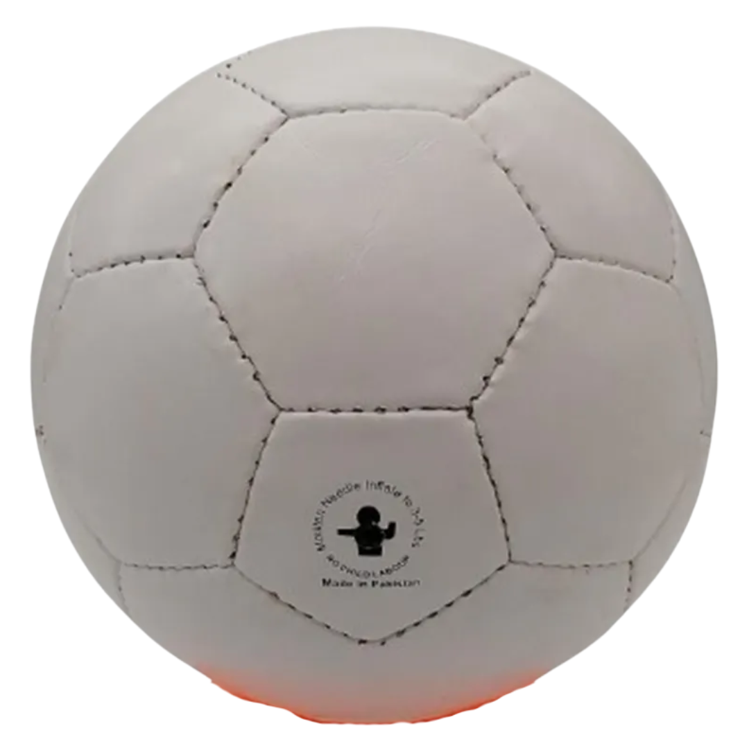 Grip Soccer Training Ball | Machine Stitched 3 ply | White-White