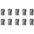 Grip Close End Bibs | Set of 10 | Grey