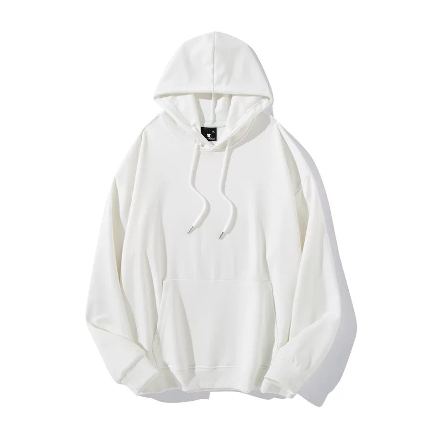 HLY | Three Layers Hoodies | 50% Cotton 50% Pure Poly Fabric | White