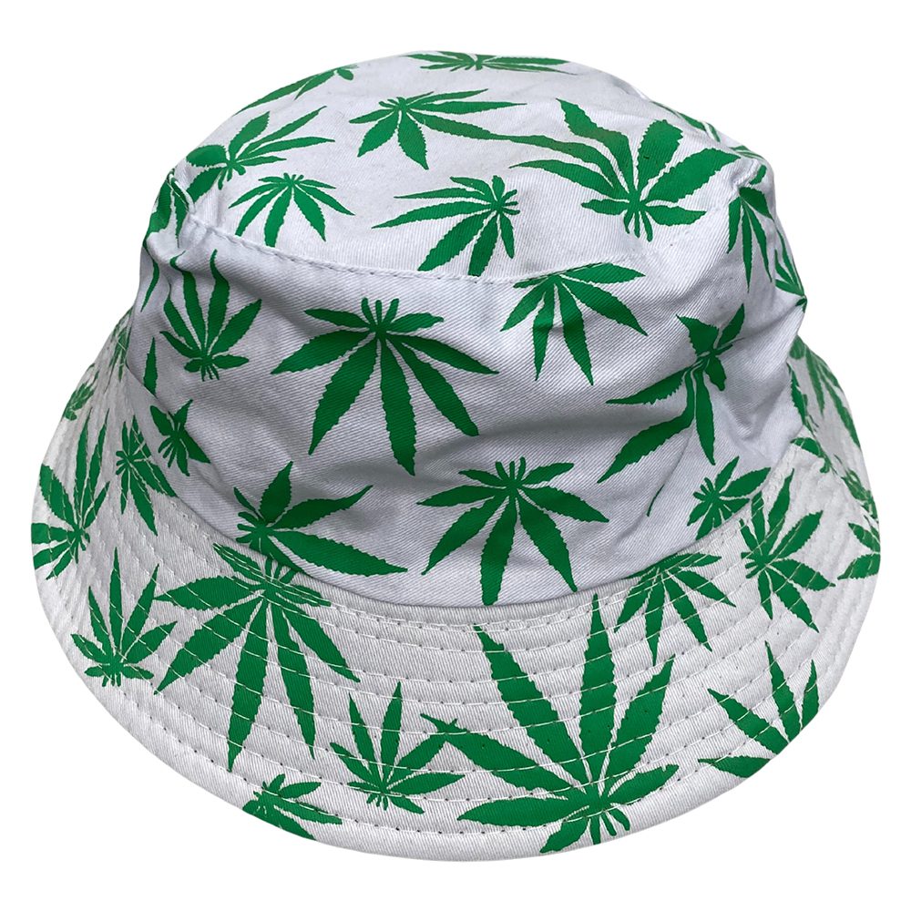 Colored Floppy Bucket Hat | White/Green