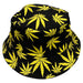 Colored Floppy Bucket Hat | Black/Yellow