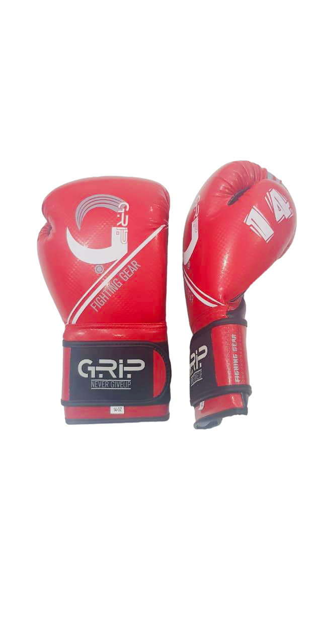 Grip Boxing Gloves | G7 Supreme Synthetic Vinyl | Red