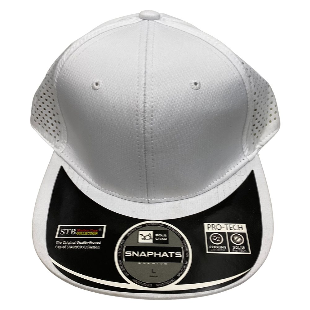 Flat Cap with Hole | White