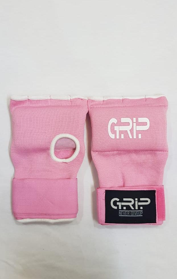 Grip Grip Gel Boxing Hand Wraps Inner Gloves Men Women, Quick 100cm Long Wrist Straps | Practice Pink
