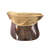 A stack of four disposable face shields with beige fabric tops and clear plastic visors, shown on a plain white background.