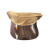 A stack of four disposable face shields with beige fabric tops and clear plastic visors, shown on a plain white background.