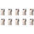 Grip Close End Bibs | Set of 10 | White