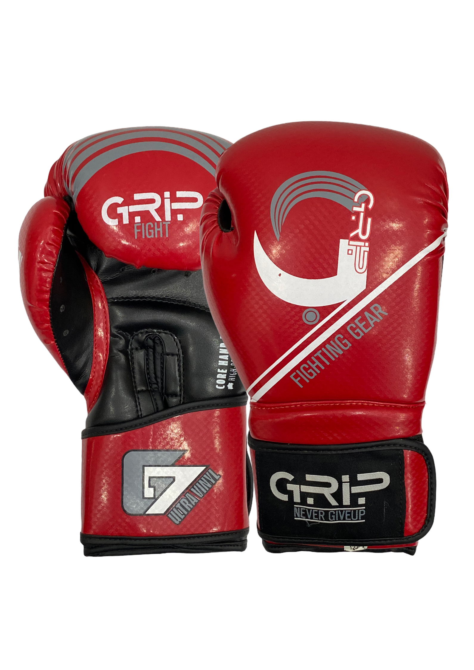 Grip Boxing Gloves | G7 Supreme Synthetic Vinyl | Red