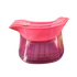 A pink plastic pitcher with a translucent purple-pink base, shown on a plain white background.