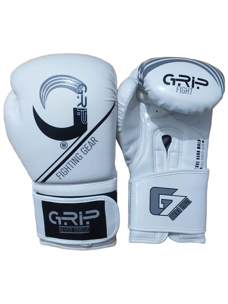 Grip FS Boxing Gloves | G7 Supreme Vinyal | White