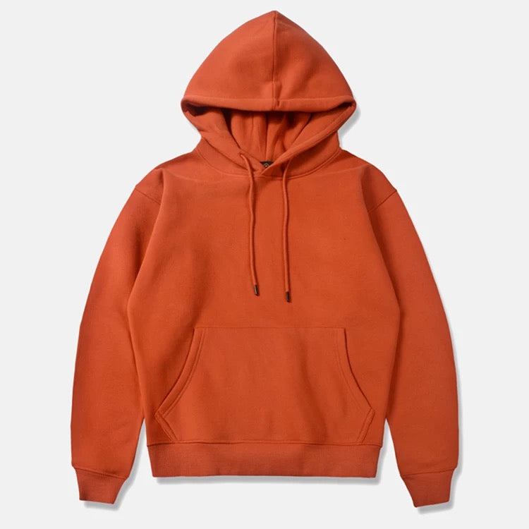 HLY | Three Layers Hoodies | 50% Cotton 50% Pure Poly Fabric | Orange