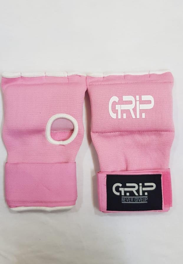 Grip Grip Gel Boxing Hand Wraps Inner Gloves Men Women, Quick 100cm Long Wrist Straps | Practice Pink