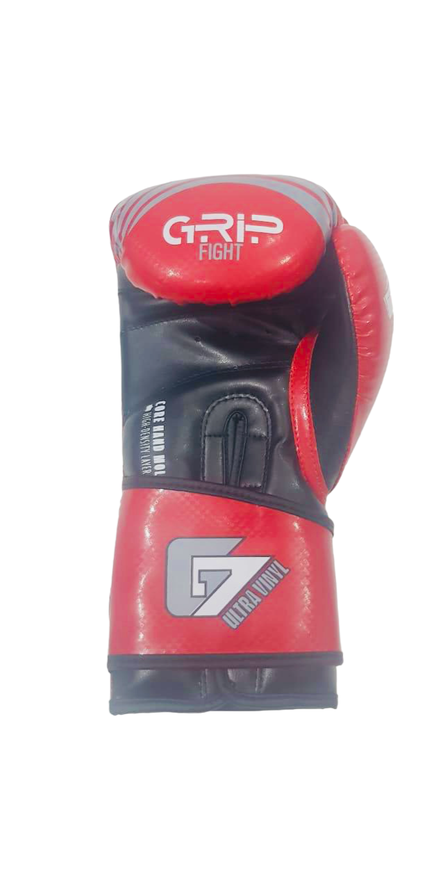 Grip Boxing Gloves | G7 Supreme Synthetic Vinyl | Red