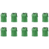 Grip Close End Bibs | Set of 10 | Green