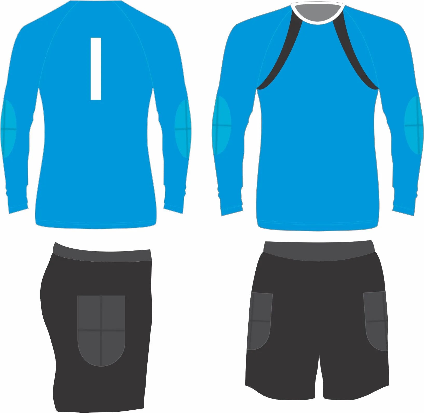 Grip Brighter Goal Keeper Kit | Sky Blue-Black