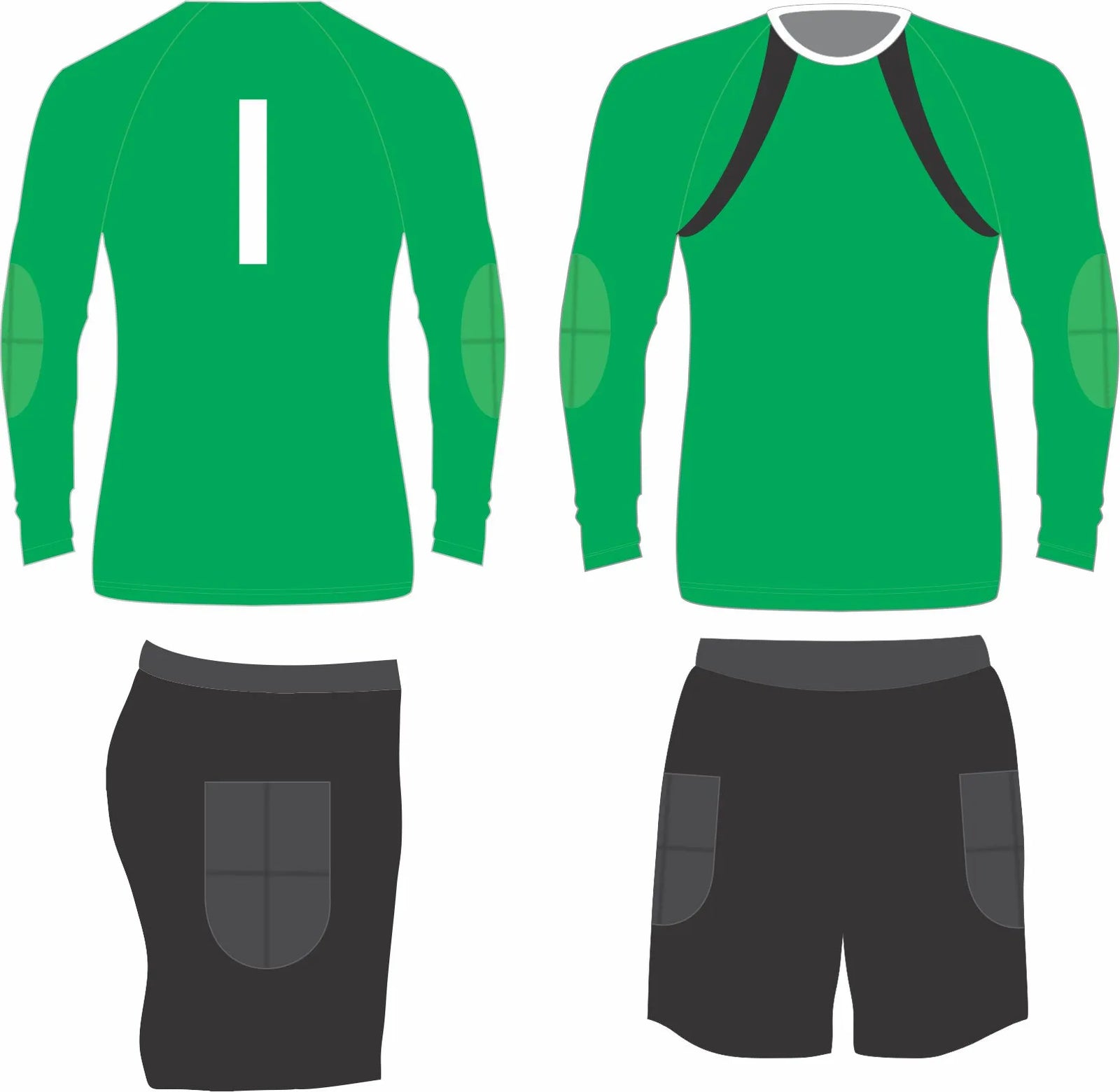 Grip Brighter Goal Keeper Kit | Green-Black