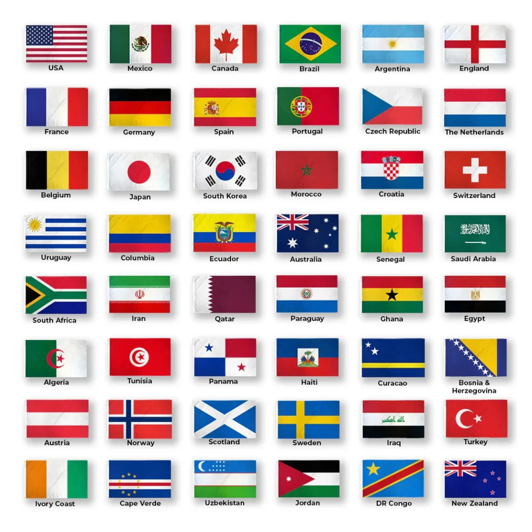 48 Football World Cup Bunting Flags 2026