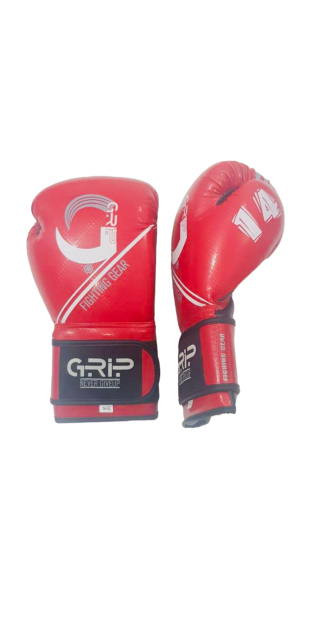 Grip Boxing Gloves | G7 Supreme Synthetic Vinyl | Red
