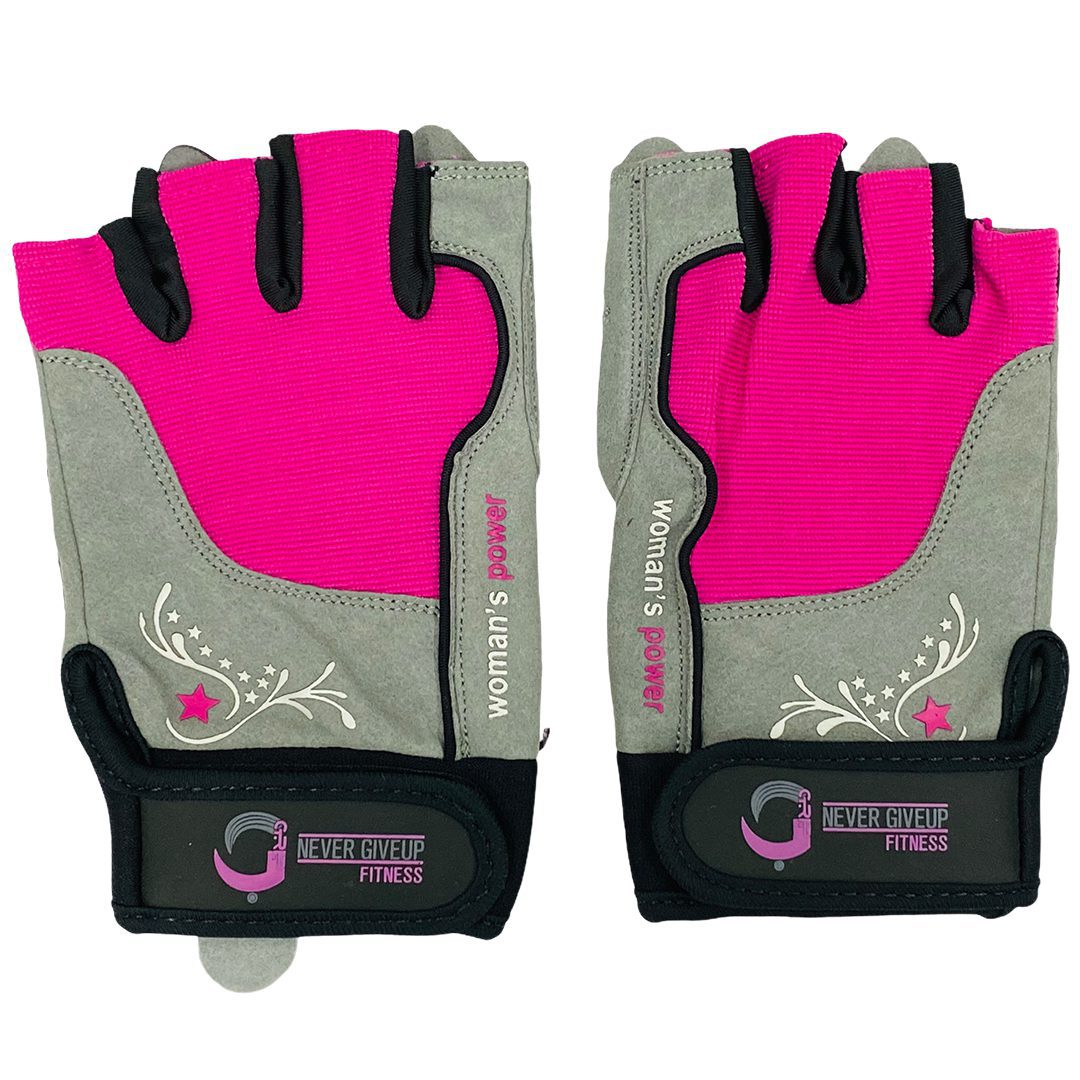 Grip FS Female Weight Gloves | Amara Leather With Gel Padding | Pink