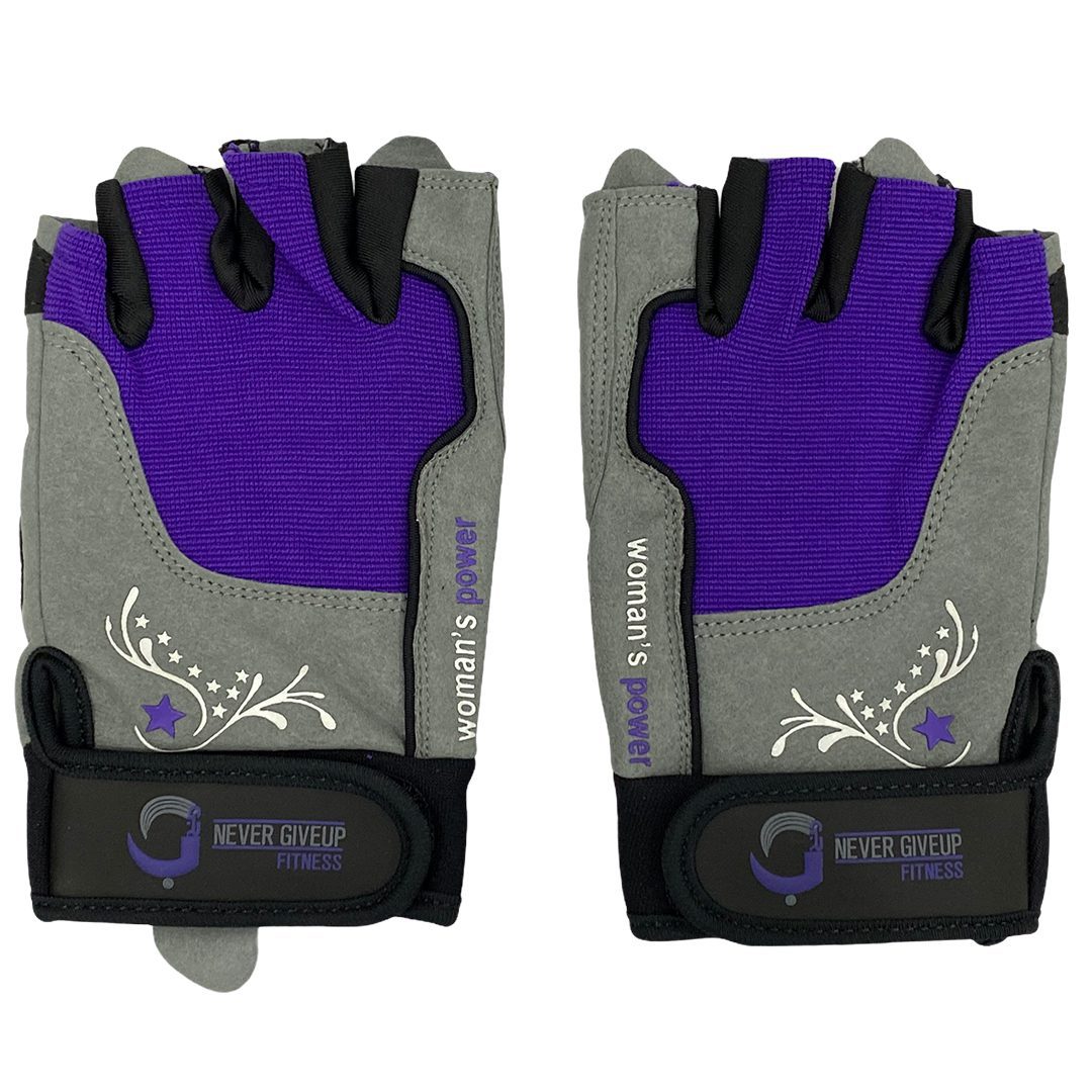 Grip FS Female Weight Gloves | Amara Leather With Gel Padding | Purple
