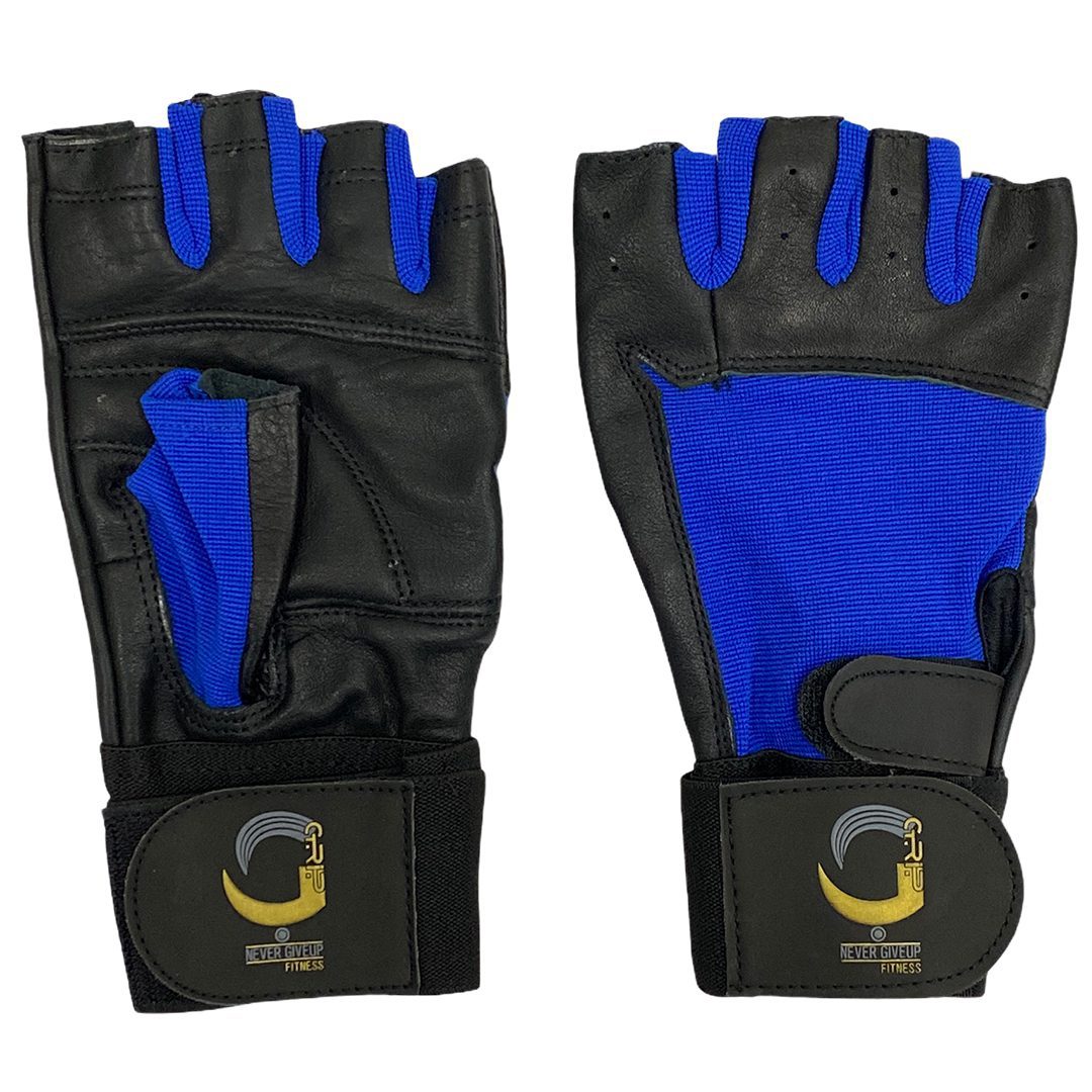 Grip FS Men Weight Lifting Gloves | Leather | Blue
