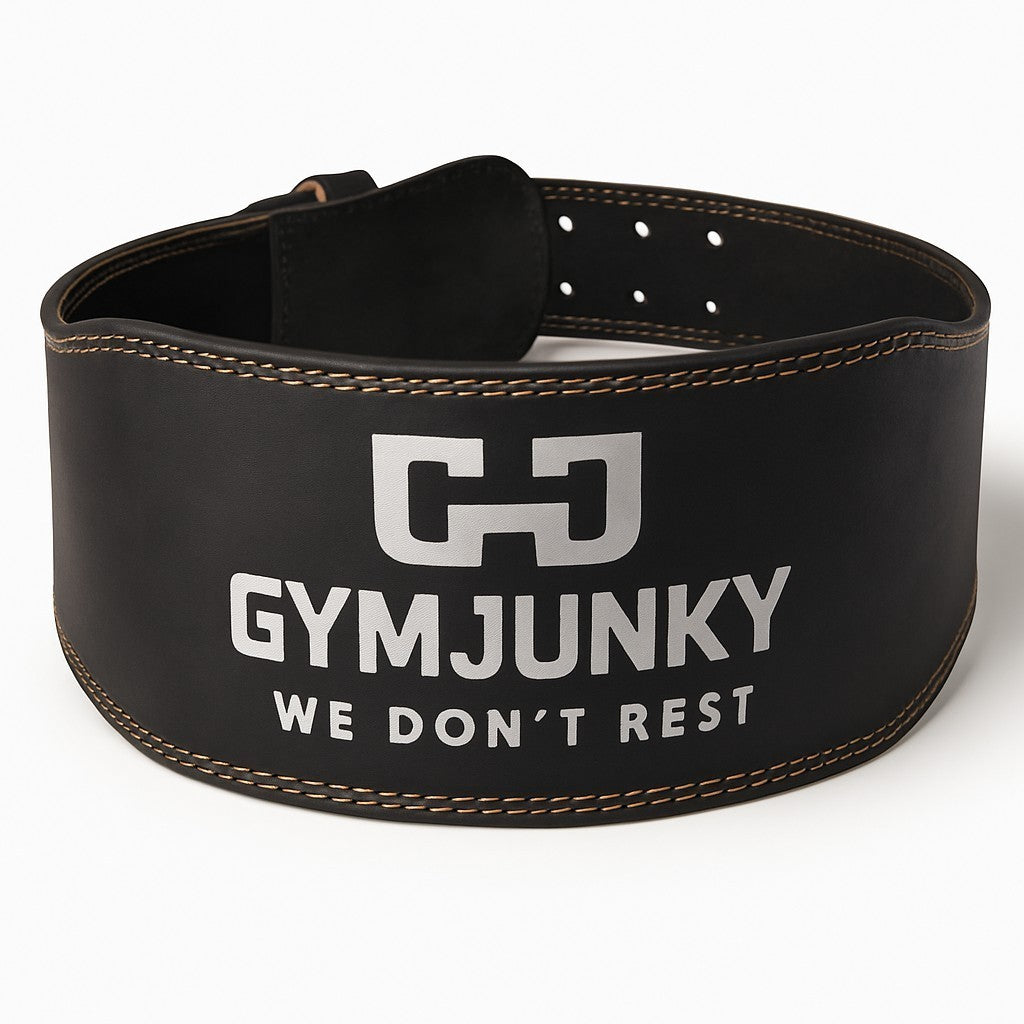 Gym Junky Leather Weight Lifting Belt