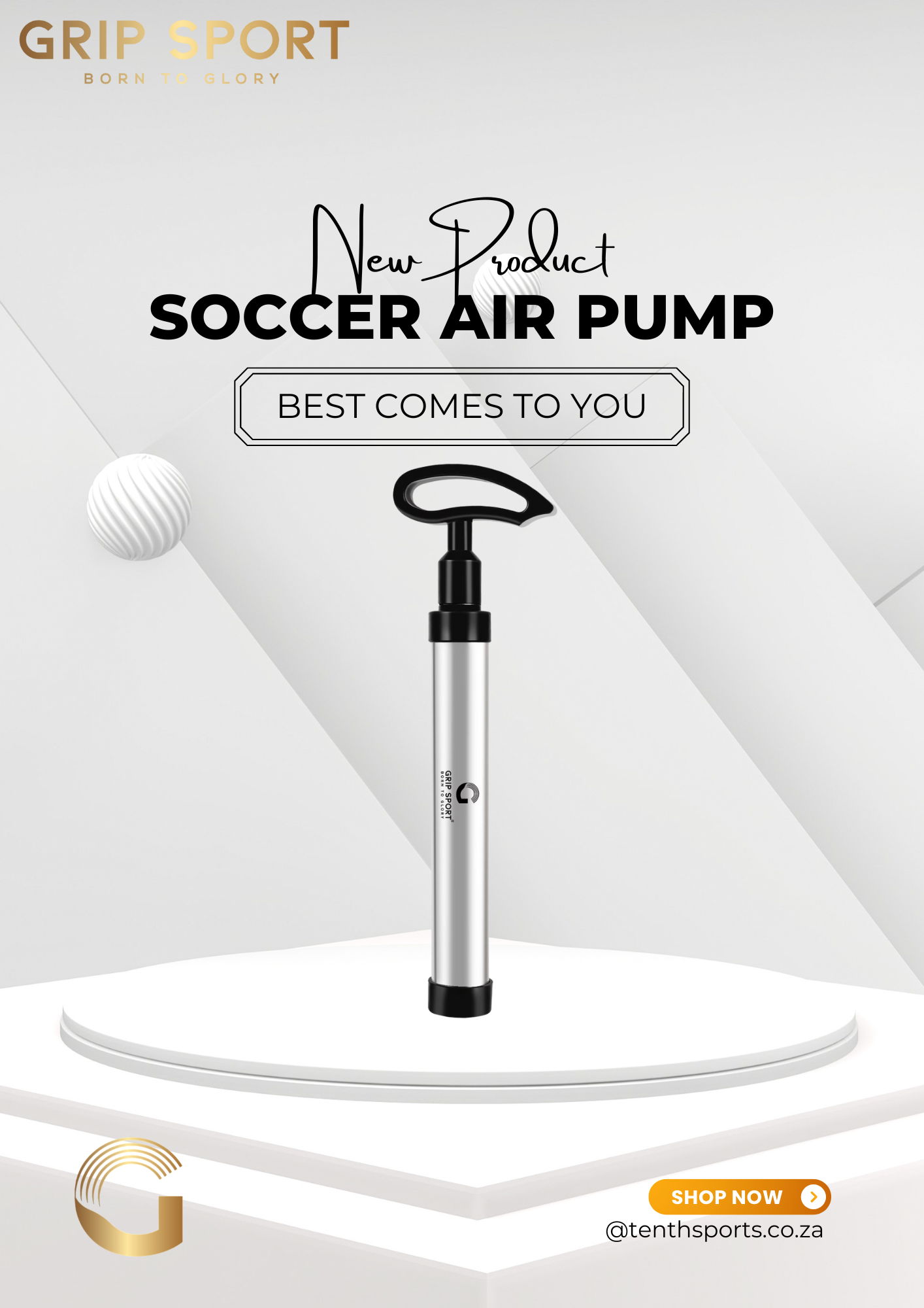 Grip Soccer Ball Air pump