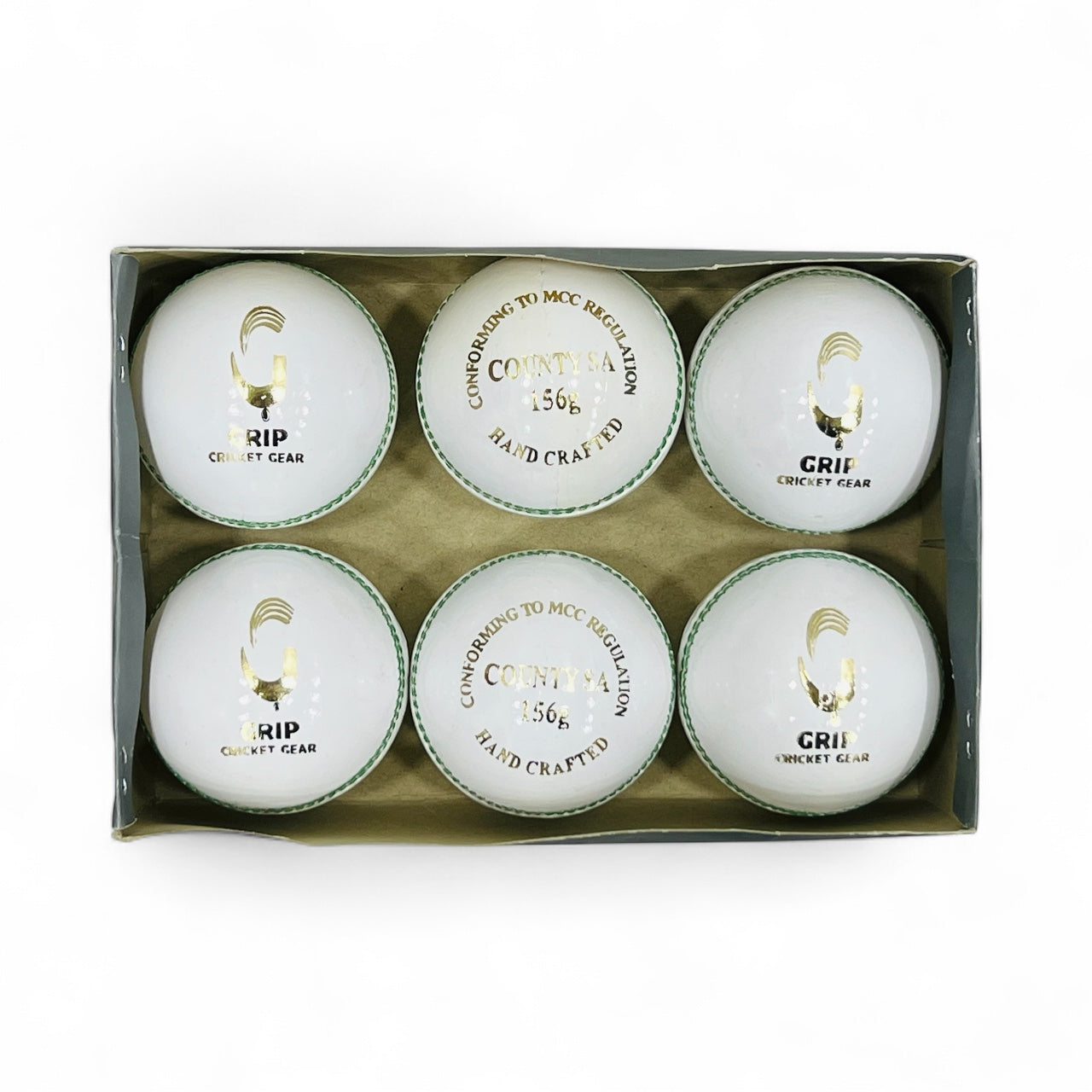 Grip Cricket Ball 156g - 4 PC (6 pcs box) White
