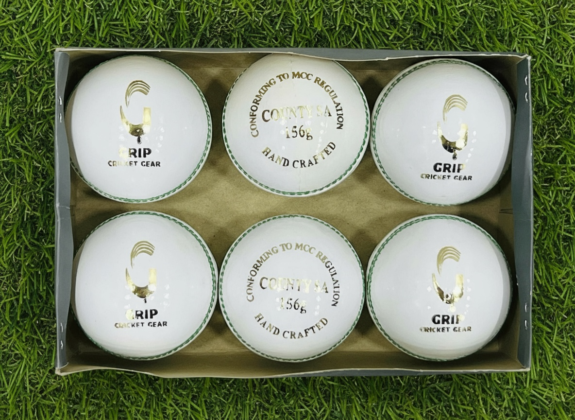 Grip Cricket Ball 156g - 4 PC (6 pcs box) White