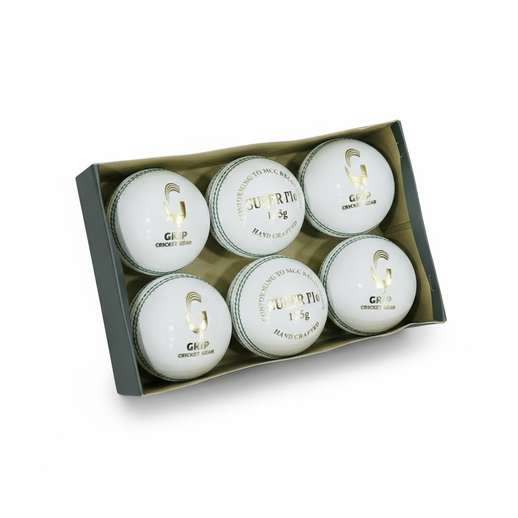 GRIP Cricket Balls 135g 2PC (6 pcs) White