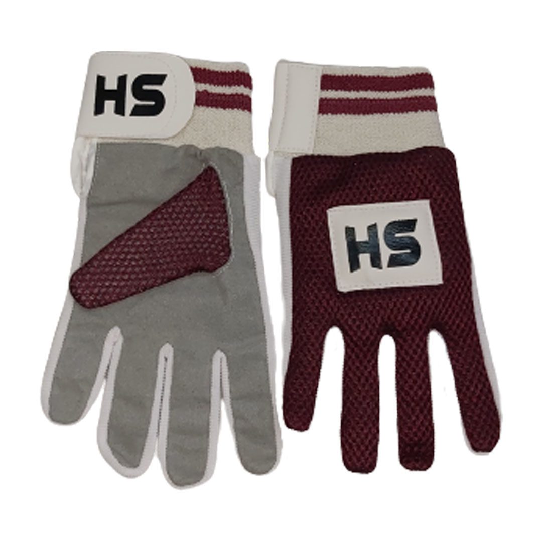 HS Indoor Batting Gloves | Art Leather | Grey/Brown