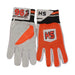 HS Indoor Batting Gloves | Leather | White / Orange