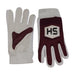 HS Indoor Batting Gloves | Leather | White / Brown