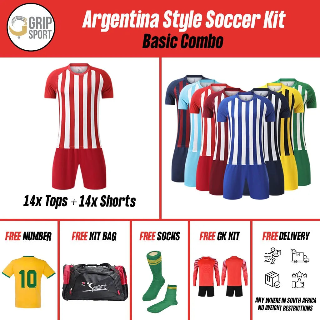 Grip Argentina Style | Soccer Kit | Royal/Red | Senior
