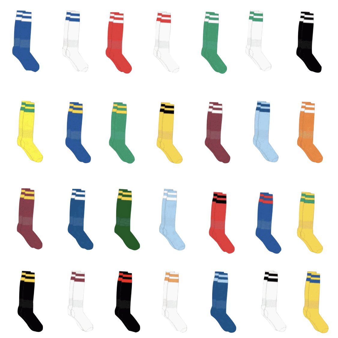 Grip Soccer Socks | High Quality | Each | Color: Sky Blue with Navy Blue Strips