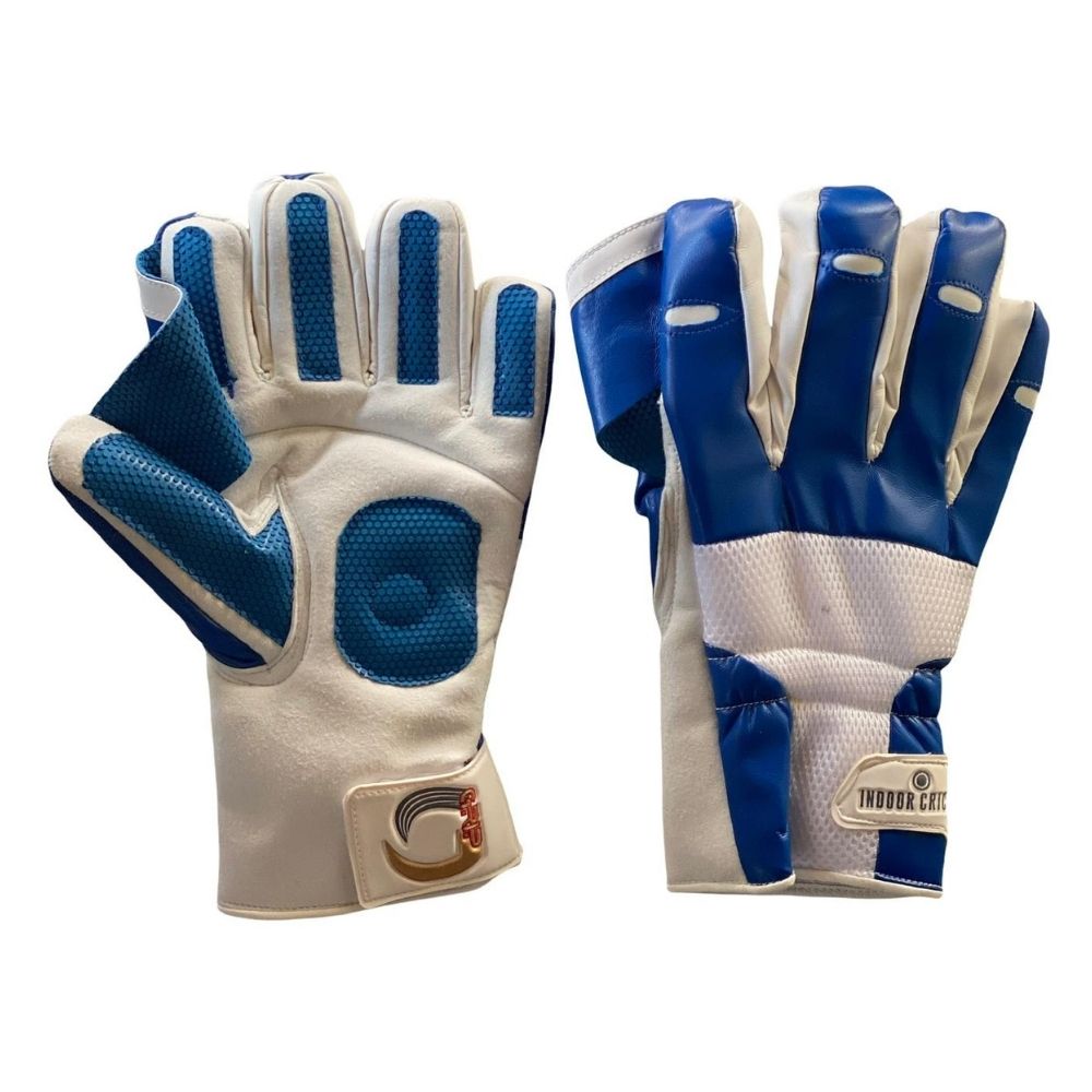Grip Indoor Wicket Keeper Gloves | White / Blue