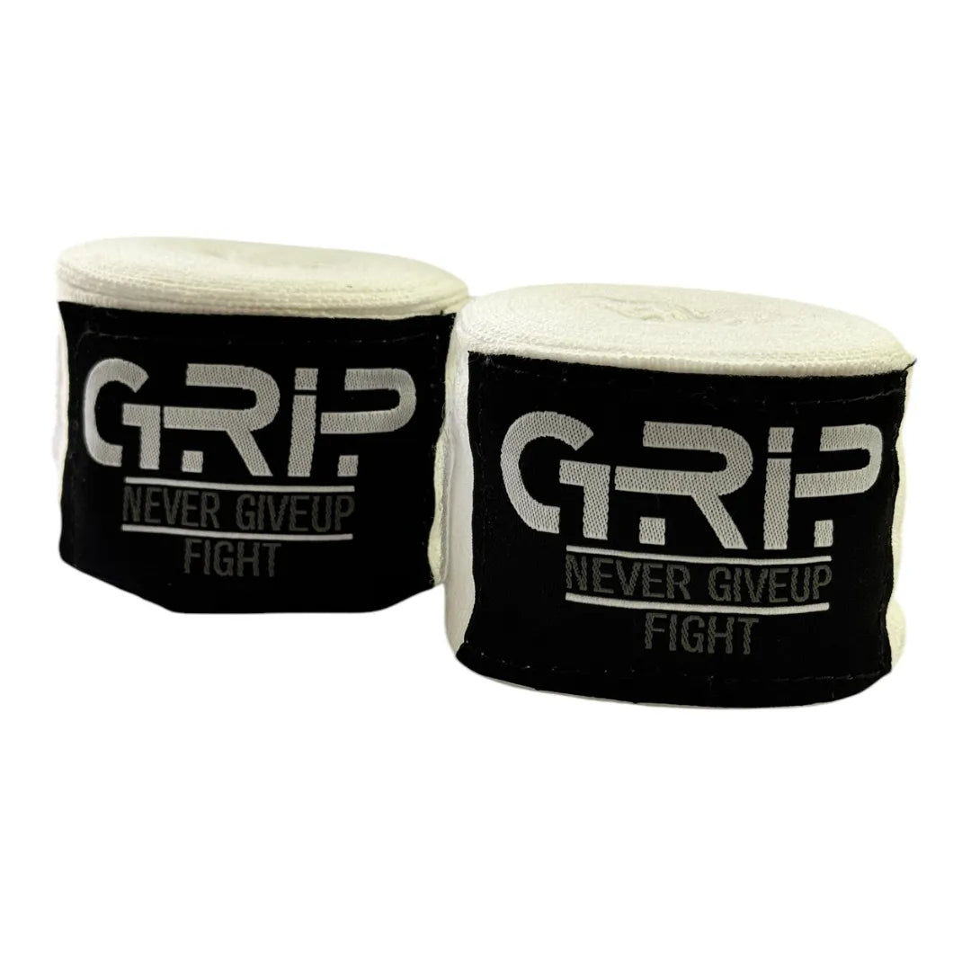 Grip FS Boxing Hand Wraps | High Quality | White
