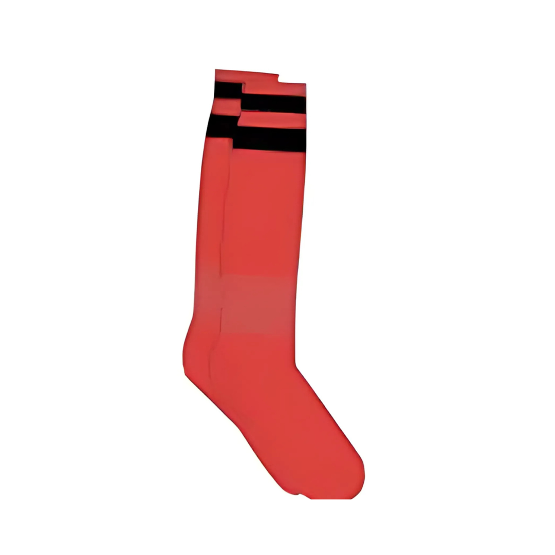 Grip Soccer Socks | High Quality | Each | Red with Black Strips