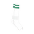 Grip Soccer Socks | High Quality | Each | White with Emerald Strips