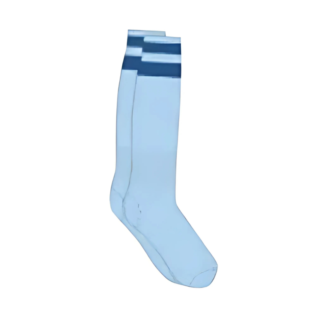 Grip Soccer Socks | High Quality | Each | Sky Blue with Navy Blue Strips