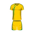 Grip Evolution Team Soccer Kit | 14 Tops + 14 Shorts | Gold Green